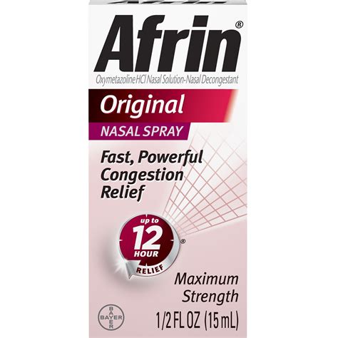 Afrin Original Maximum Strength Nasal Spray Fl Oz Optum Store