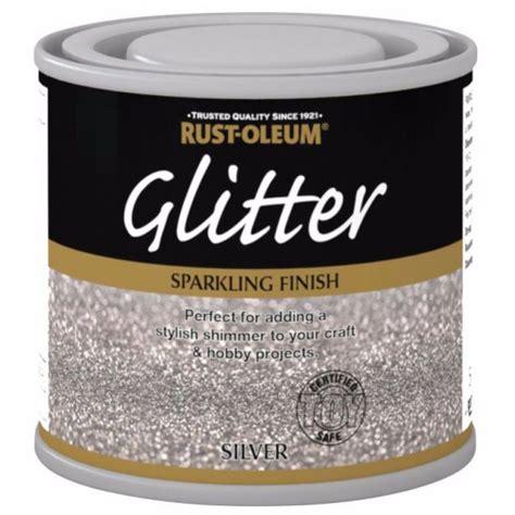 Rust Oleum Silver Glitter Effect Special Effect Paint 125ml Glitter