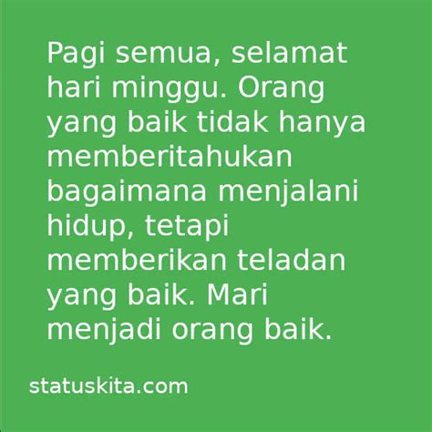 Kalau kamu memiliki kemampuan merangkai kata, kamu bisa membuat kata ucapan ulang tahun untuk pacar dengan gayamu sendiri. Kata kata Ucapan Selamat Pagi Hari Minggu 29 dari Ucapan ...