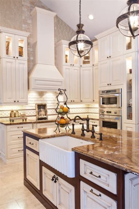 Italian pottery from deruta, tuscany, sicily and old world farmhouse decor. Lights in the retro style and a marble tabletops in the ...