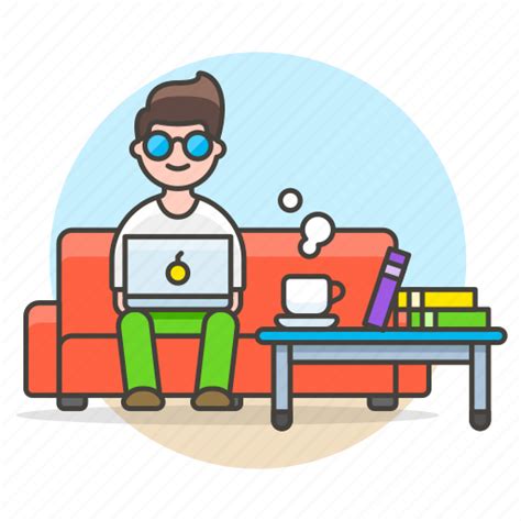 Book Career Coffee Digital Freelance Home Job Icon Download On