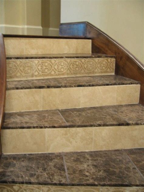 Stairs Wood Tile Stair Riser Tiles Tile Stairs Wood Stairs Tiled