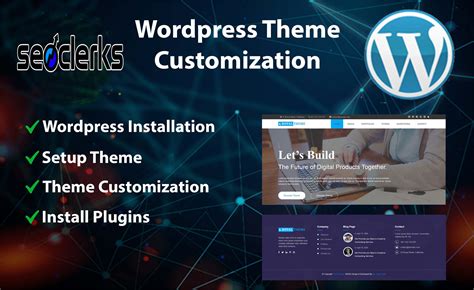 I Can Wordpress Themes Install Customization Plugin Setup For 10