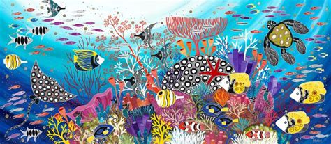 An Underwater Scene With Fish And Corals