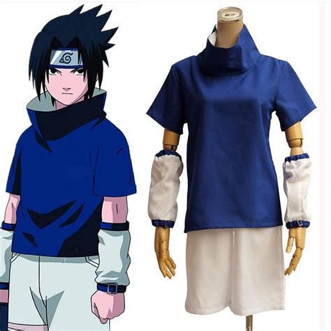 Naruto Cosplay Costume Uchiha Sasuke Dress Costume Adult School Uniform