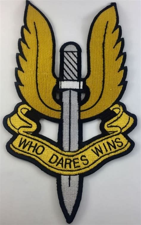 Who Dares Wins Sas Army Badge Embroidered Patch No 860 Special Forces