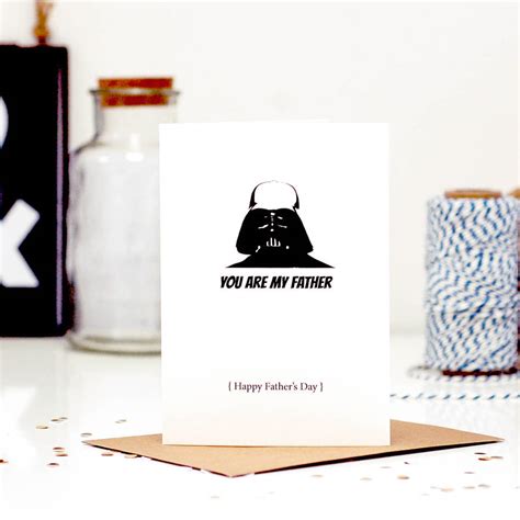 < come on in and check out the free printable star wars father's day cards we have for you today. Darth Vader Star Wars Fathers Day Card By The Luxe Co | notonthehighstreet.com
