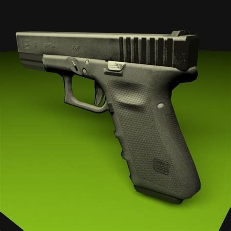Glock 19 Free Vr Ar Low Poly 3d Model Obj 3ds Fbx Dxf Stl Blend