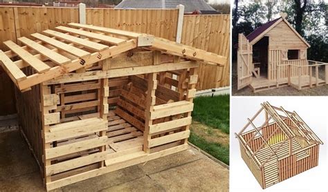 Plan de construction d'une cabane avec cadre de support. 1001 + modèles de cabane en palette ou bois fantastiques | Cabane palette, Comment construire ...