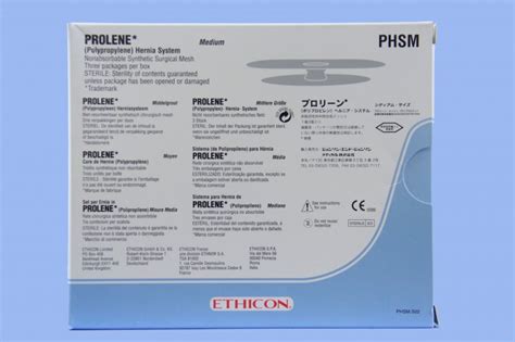 Ethicon Mesh Phsm Prolene Hernia System Medium Esutures