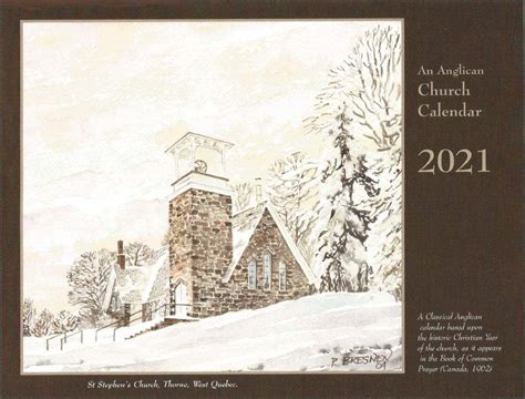 No evensong for all new providence churches will be held at christ church cathedral. Order your 2021 Anglican Church calendar | St. James ...