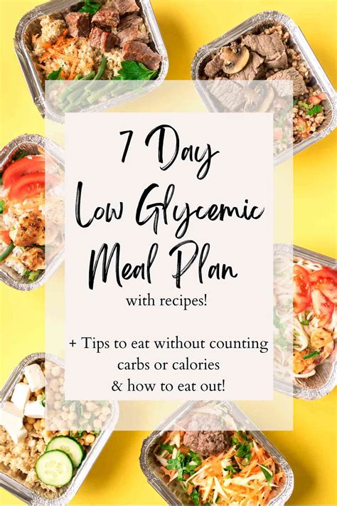 7 Day Low Glycemic Meal Plan W Recipes The Gestational Diabetic
