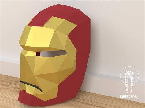 Papercraft Ironman Mask Papercraft 3D Make Your Own Etsy