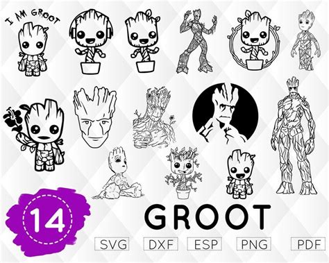 Groot Svg Baby Groot Svg I Am Groot Svg Guardians Galaxy Etsy Groot