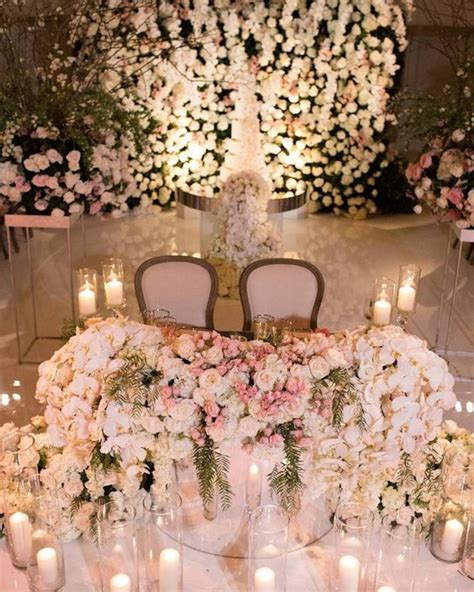 Top 20 Luxury Sweetheart Table Decor Ideas Roses And Rings