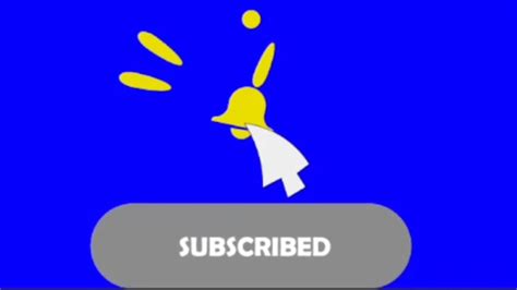 Cool Subscribe Button And Bell Animation Blue Screen Youtube