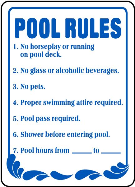Pool Rules Sign Claim Your 10 Discount