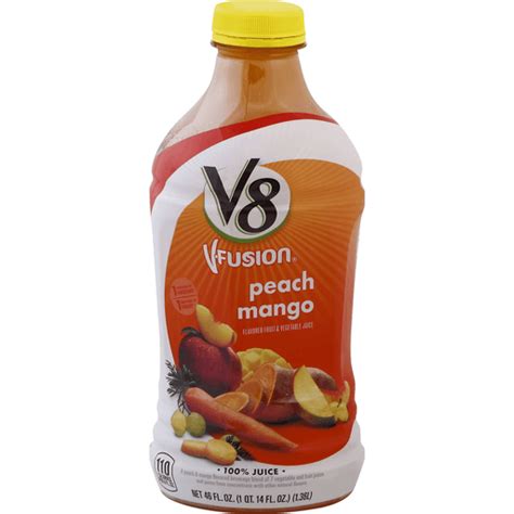 V8 V Fusion 100 Juice Peach Mango Vegetable And Tomato Riesbeck
