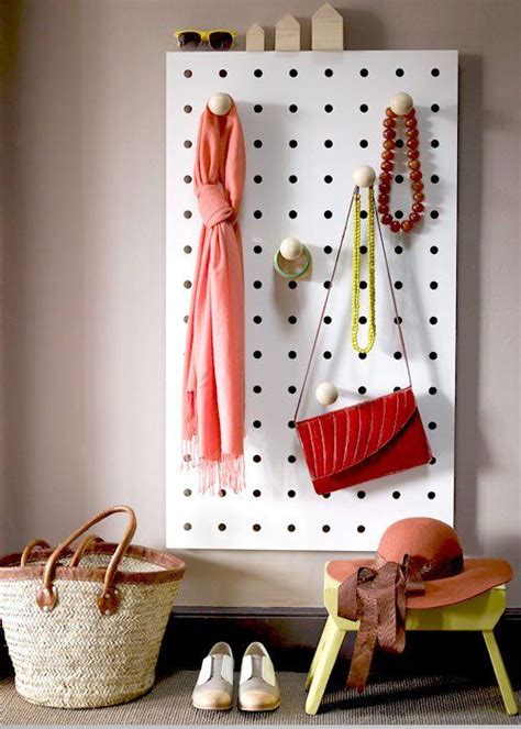 Peg It All Pegboard Wall Mounted Storage Panel In White Peg Board