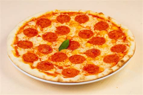 Italian Pizza Pepperoni Stock Image Image Of Snack 129120563