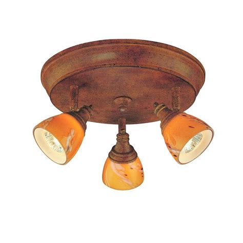 The mechanism of track lighting is slightly different from other this part of the light is suspended from the ceiling and the opening is facing downwards providing the light. Hampton Bay 3-Light Walnut Ceiling Track Lighting Fixture ...
