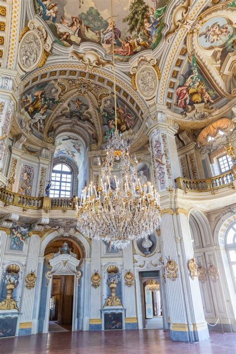 Italy Stupinigi January 2023 Luxury Interior Of Royal Palace With