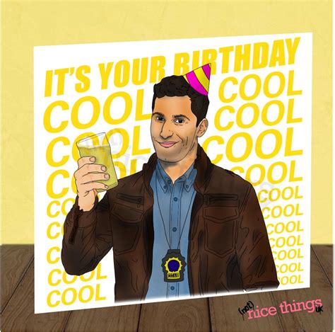 Cool Cool Peralta Brooklyn 99 Birthday Card Funny Birthday Card