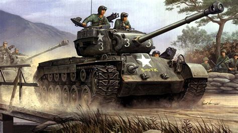 Pershing Tank In Korea Pershing American Tank War Tank
