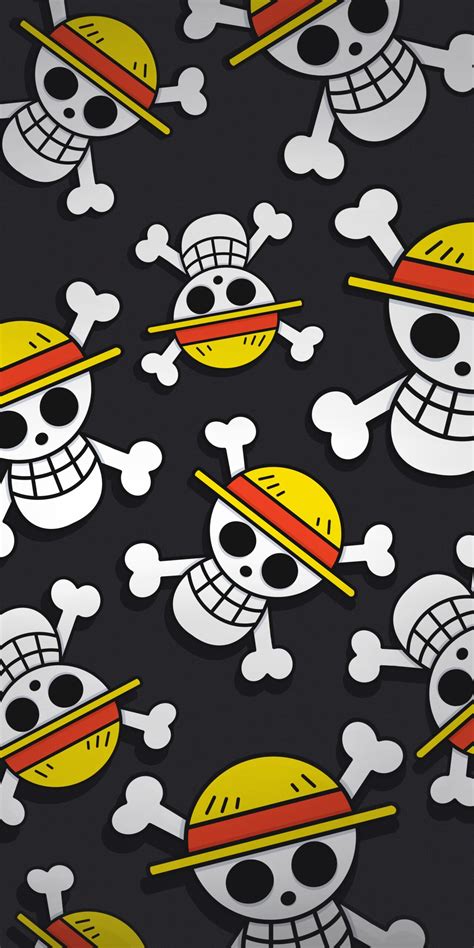 Follow the vibe and change your wallpaper every day! 🏴‍☠️ One Piece Straw Hat Pirates Logo Dark Wallpapers ...