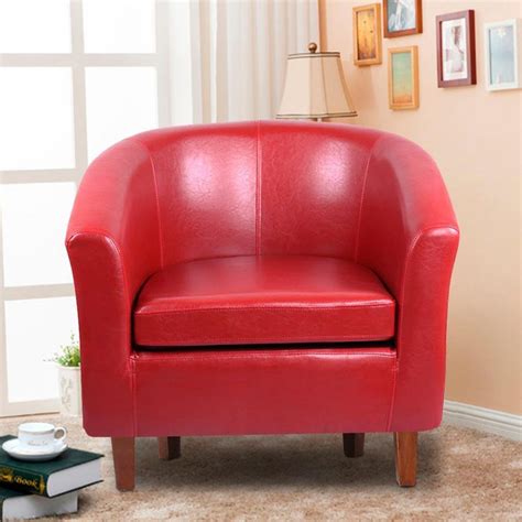 Create an inviting atmosphere with new living room chairs. Leather Tub Chair Armchair for Dining Living Room Office ...