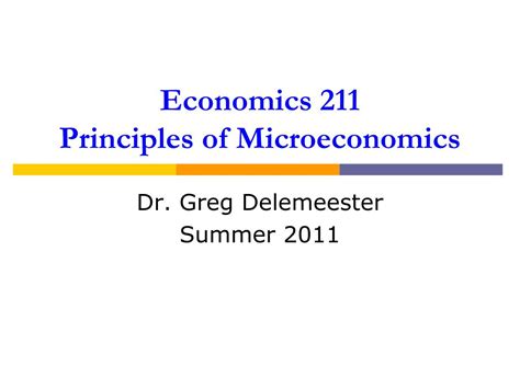 Ppt Economics 211 Principles Of Microeconomics Powerpoint