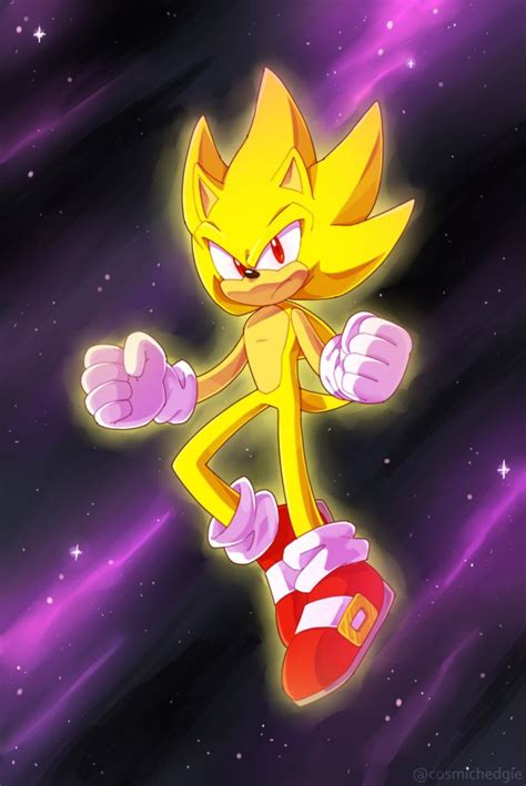 Fanart Super Sonic By Sonictchi Sonic Art Sonic And Shadow Sonic