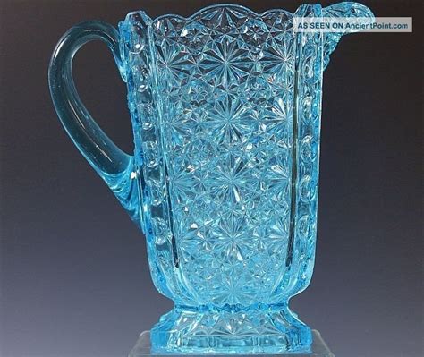 Water Pitchers Blue Antique Pressed Glass Wine Water Pitcher Jug Vase Pitchers Photo Jug