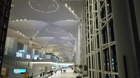New Istanbul International Airport Transfer Hall Editorial Image