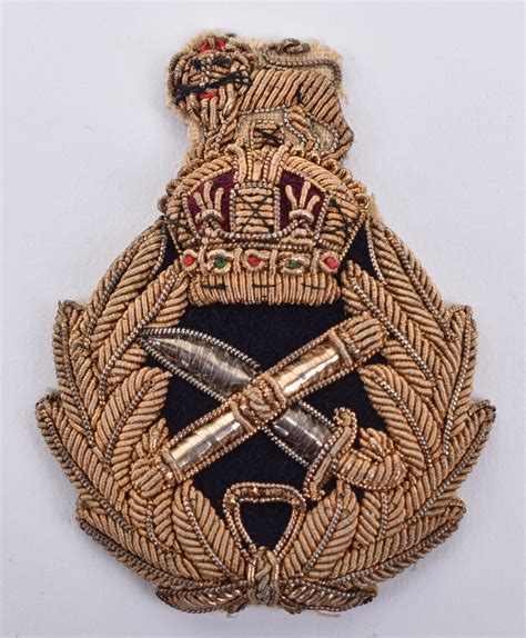 Ww2 British Army Generals Cap Badge Fine Bullion Embroidered Example