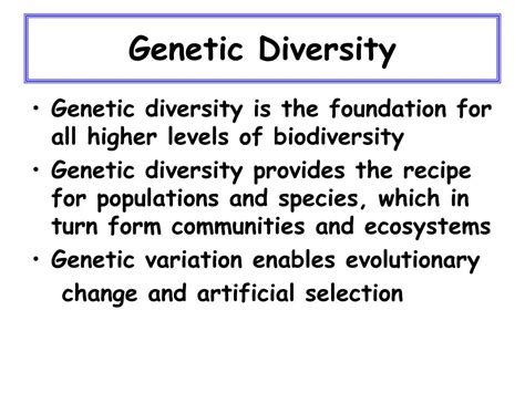 Ppt Genetic Diversity Powerpoint Presentation Free Download Id611552