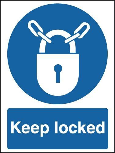 Keep Locked And Symbol Signs Seton