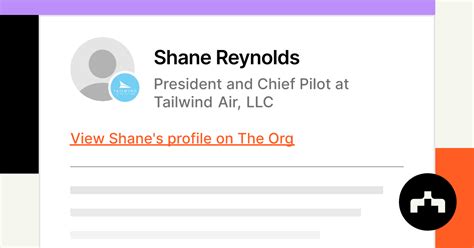 Shane Reynolds President And Chief Pilot At Tailwind Air Llc The Org