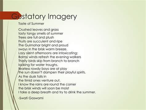 Gustatory Imagery Easy Definition Imagecrot