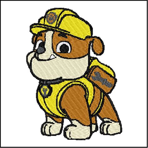 Paw Patrol Rubble Embroidery Design Craftsy Rubble Paw Patrol