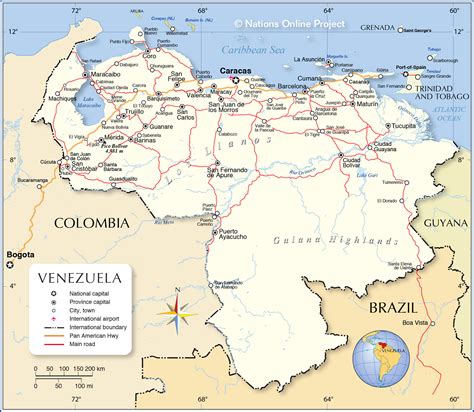 Venezuela's four main regions are the maracaibo lowlands in the northwest, the northern. Political Map of Venezuela - Nations Online Project
