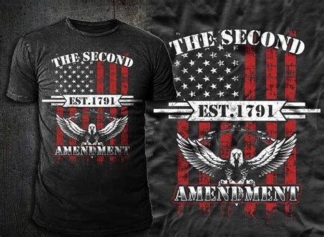2nd Amendmentpro Gun All American Shirt Design Freelancer