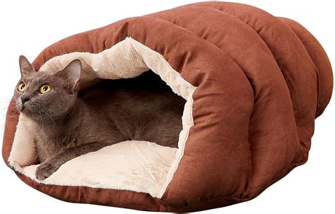 Ethical Pet Sleep Zone Cuddle Cave Cat And Dog Bed 22 In Chocolate