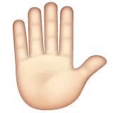 ? Raised Hand: Light Skin Tone Emoji on WhatsApp 2.20.198.15