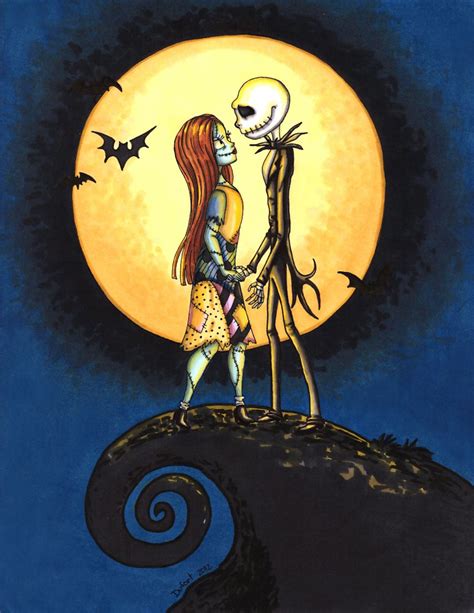 Love In The Air Jack And Sally Nightmare Before Christmas Wallpaper