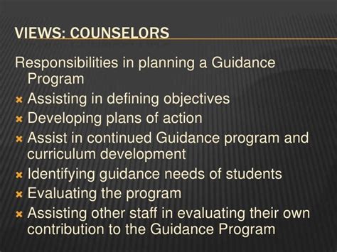 Functions Of The Counselor