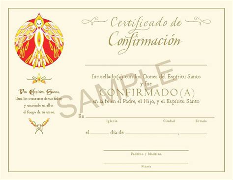 Paraclete Sacramental Certificates Certificado De Confirmación Pack