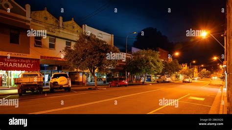 Night View Of The Cbd In Murwillumbah In Northern New South Wales