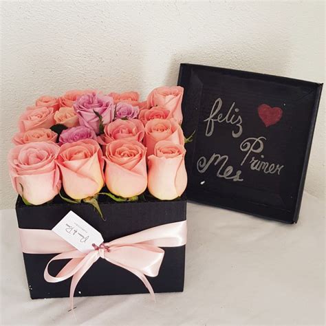 Caja De Regalo Con Rosas Con Mensaje Flower T Ideas Flower Box T
