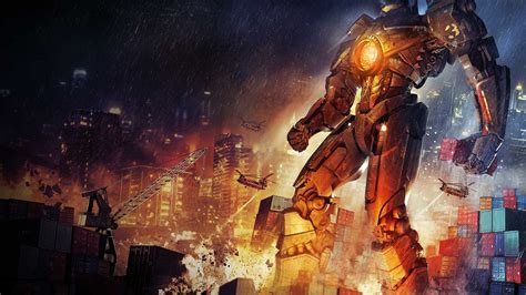 Robot Attacking City Digital Wallpaper Pacific Rim Movies Artwork Hd